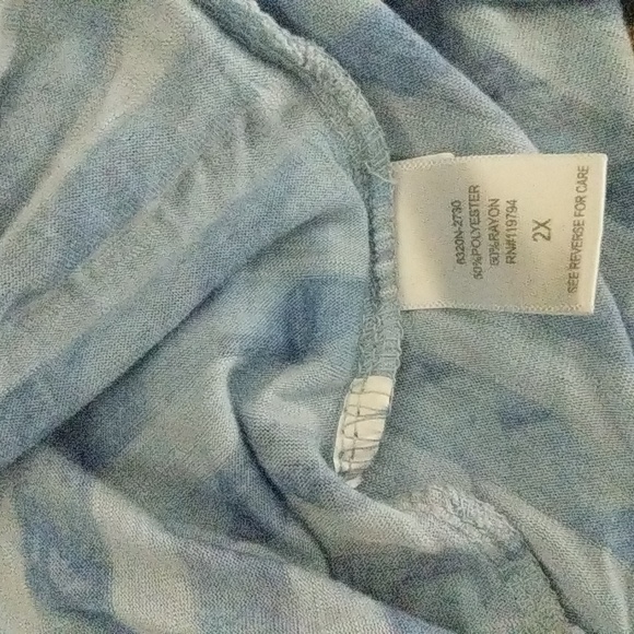 Unity  World Wear Striped Embellished Blouse 2X - Picture 6 of 7